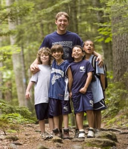 Camp Cobbossee Staff with Campers