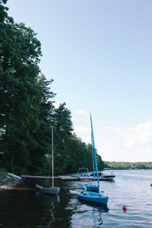 waterfront sailboats calm
