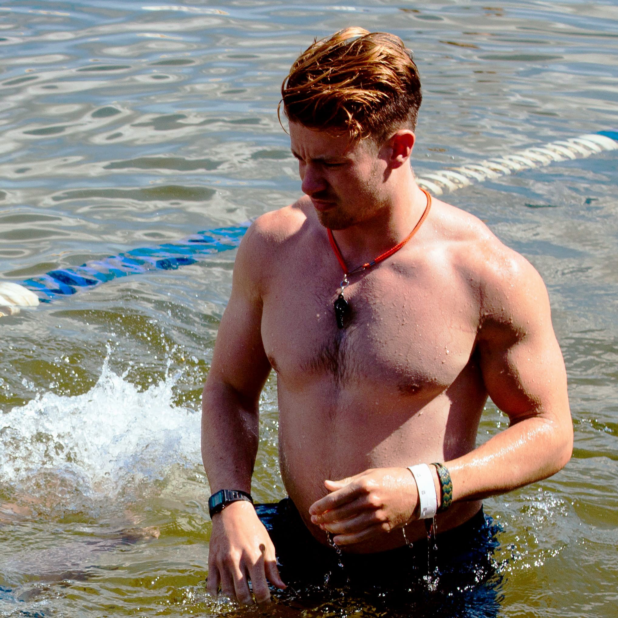 waterfront swim lessons buff teacher