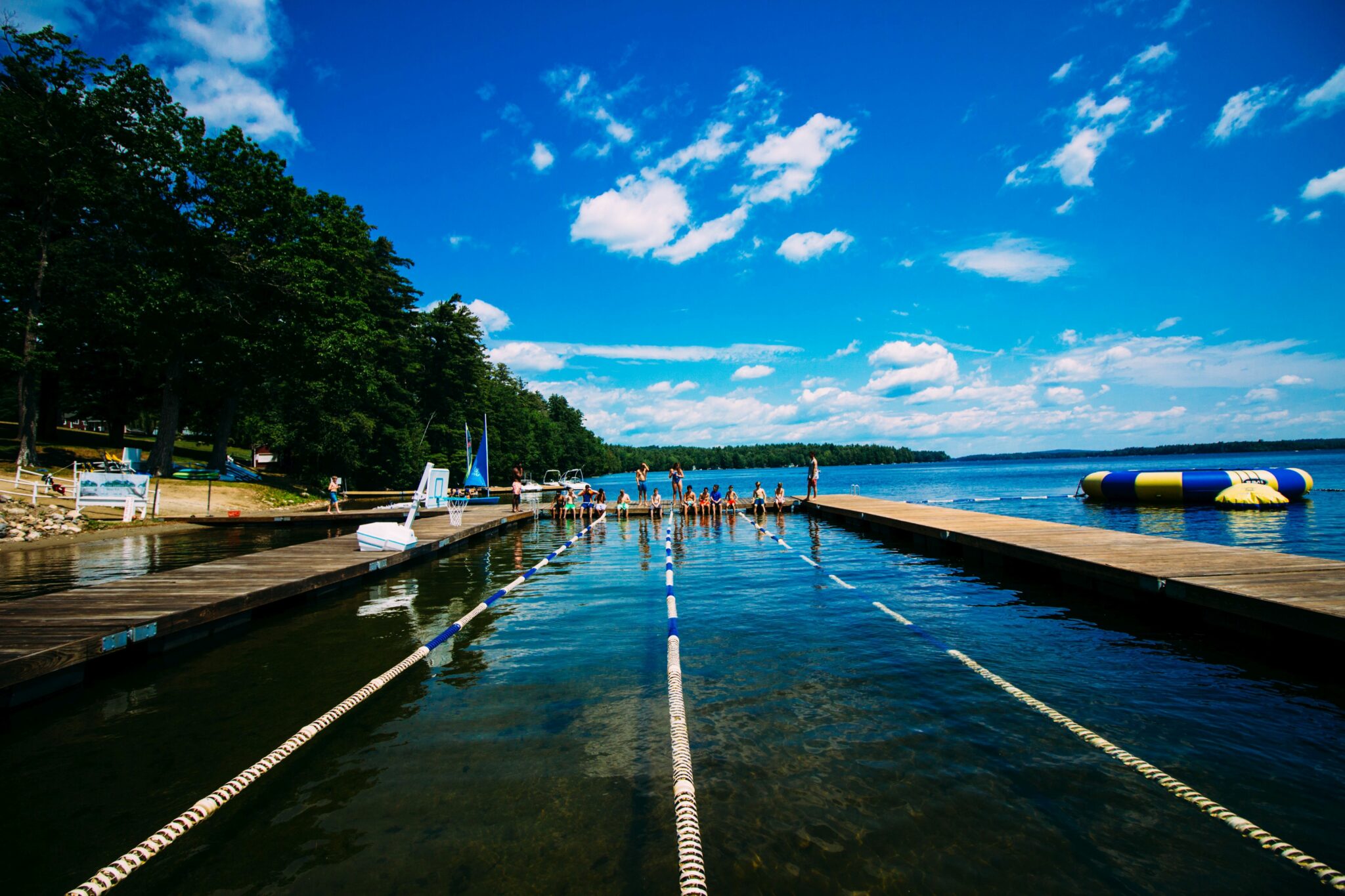 Waterfront swim lanes scenery hero 2